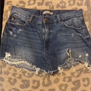 Just USA Blue Distressed Denim Shorts